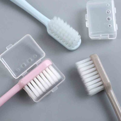 马卡龙牙刷4支装竹炭软毛成人