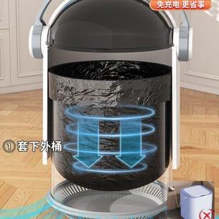 卫生间厕所厨房大容量轻奢带盖纸篓 佳帮手客厅垃圾桶家用2023新款