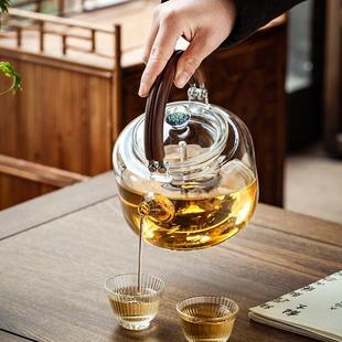 云术耐高温加厚玻璃煮茶壶大容量烧水壶蒸煮茶器家用煮水壶电陶炉