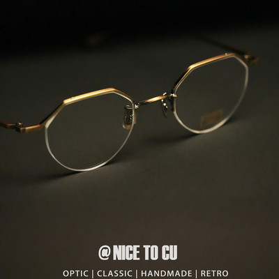 EYEVAN7285 185-46-C901多边形眼镜架可配度数手工眼镜超轻镜框