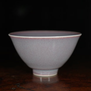 有茶有器台湾名家蔡晓芳钧瓷斗笠杯晓芳窑手工紫钧釉主人杯品茗杯
