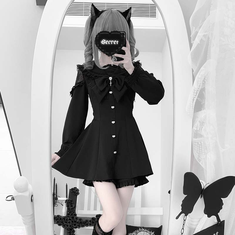 夜璃【二团】蕾水手领长收腰量产型服大码蕾服氛围元气国牌