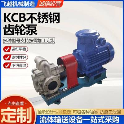 KCB不锈钢齿轮泵液压齿轮泵高粘度自吸式高温齿轮油泵润滑油泵