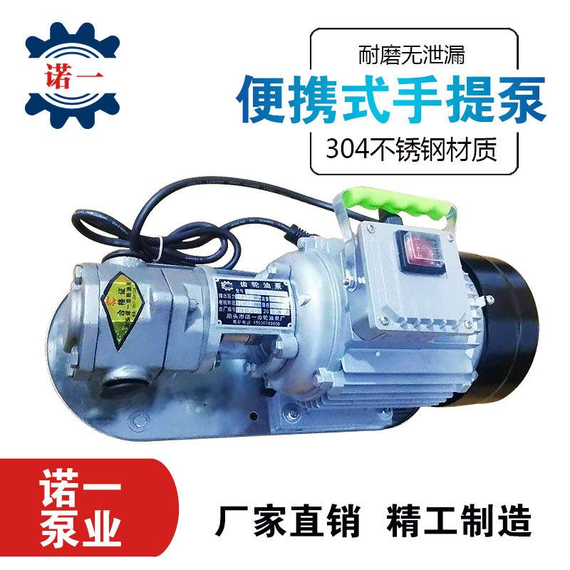 WCB便携式手提齿轮泵小型柴油不锈钢泵220V齿轮油泵机油齿轮泵