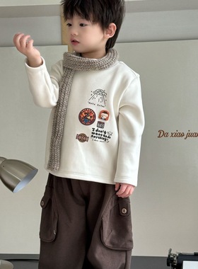 大小卷25新款儿童碎花印花打底衫-55081