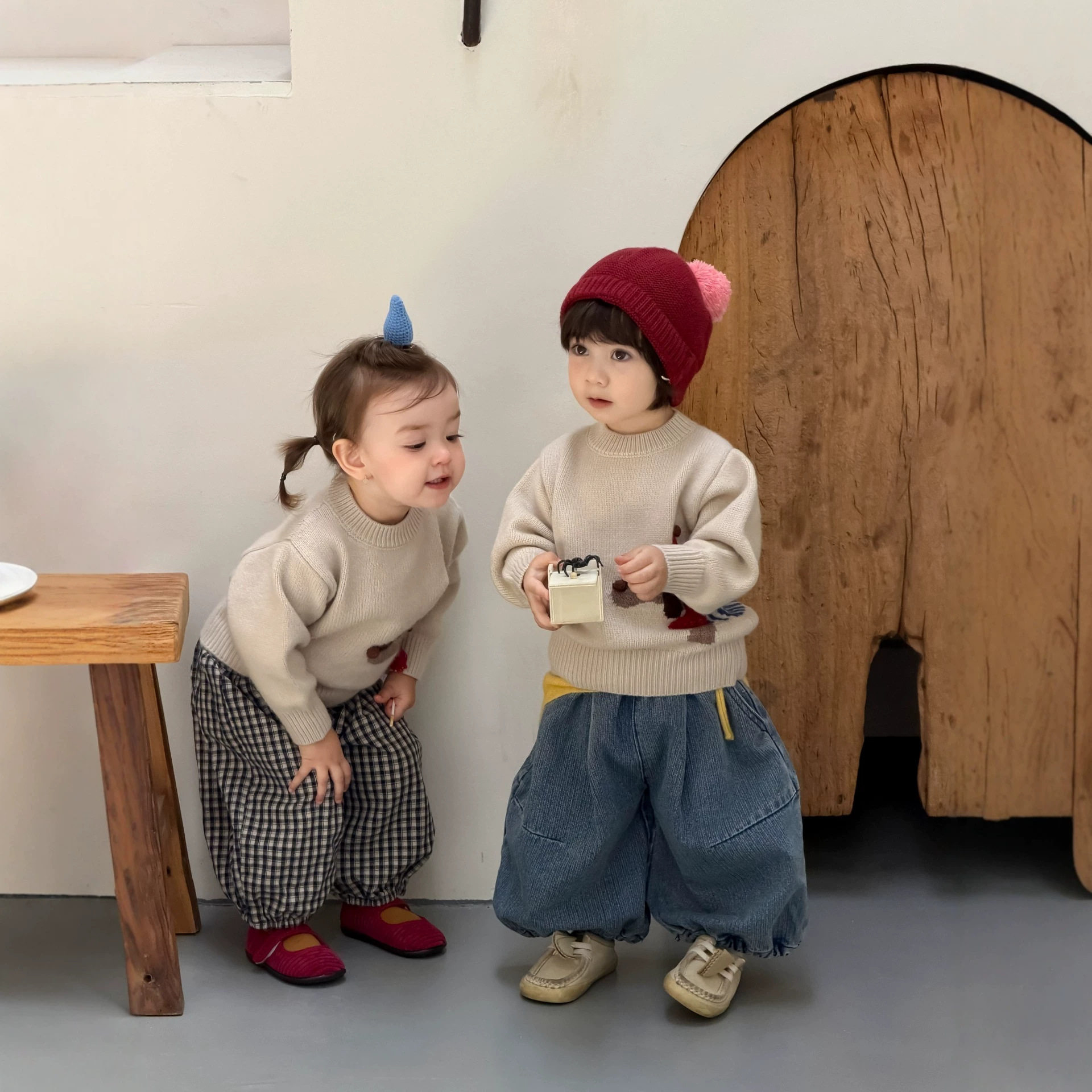 儿童服装2026新款宝宝秋款衣服韩版童装男女童秋款毛衣长裤套装