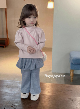 【大小卷】儿童深秋冬加厚泡泡袖女童百搭打底衫-14014