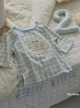 大小卷HeyHoney儿童26夏款半袖呼吸孔卡通两件套装家居服睡衣