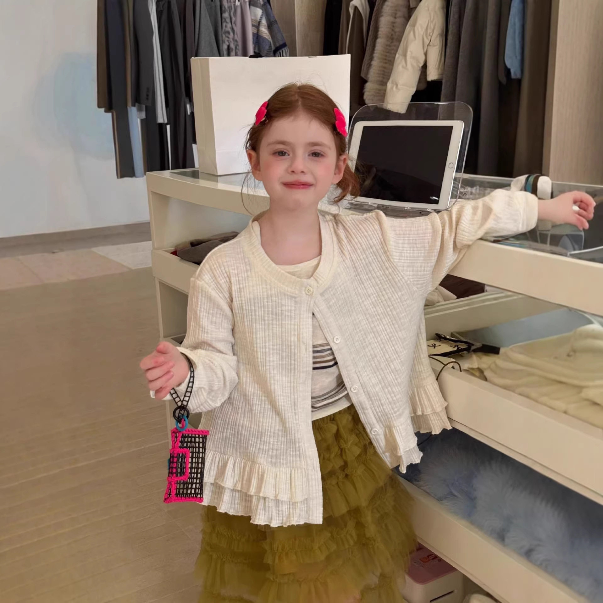 26年春夏新款女童轻薄韩系甜美针织开衫夏季防晒外套儿童长袖上衣,童装/婴儿装/亲子装,毛衣/针织衫,淘宝优惠券,粉丝福利购,淘宝优惠卷