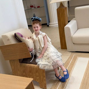 26夏季新款女童甜美网纱吊带裙中小童时尚公主纱裙儿童蓬蓬连衣裙