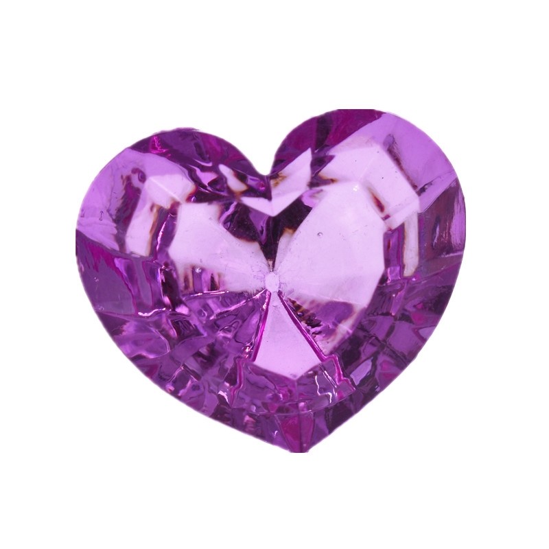 儿童宝石玩具爱心形钻石塑料亚克力无孔礼物饰品摆件