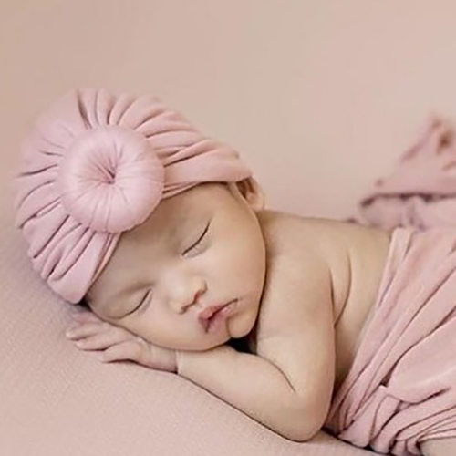 儿童帽子纯棉四季2026新款婴幼儿帽子女童帽子打结套头帽宝宝帽子