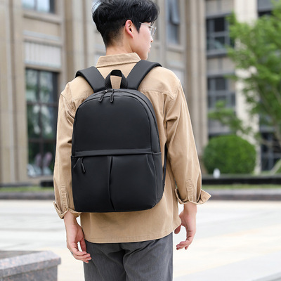 双肩包男士商务电脑背包大学生书包定制旅行包通勤耐脏耐磨防水