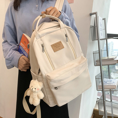 双肩包女2025新款韩版日系原宿时尚书包大容量大学生高中生学生包