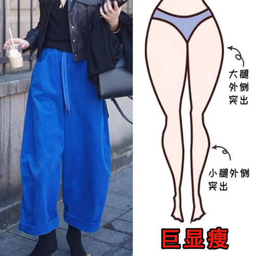 松弛感灯芯绒阔腿休闲裤