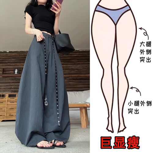 夏季新款高腰宽松大码休闲裤女
