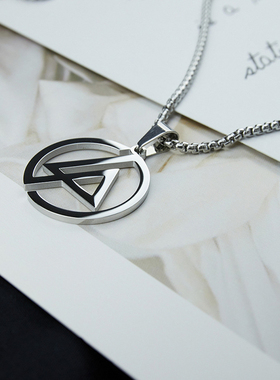 LINKIN PARK林肯公园项链潮人嘻哈男女百搭摇滚乐镶嵌标志项链