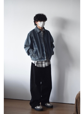 X1617 美式vintage复古潮牌做旧水洗短款显高牛仔外套夹克上衣男