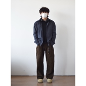 新款 春秋美式 百搭长袖 X1617 衬衣宽松深蓝色格子外套男衬衫 G1100