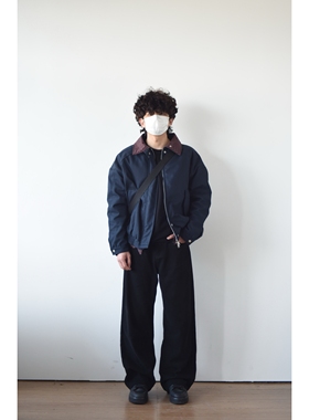 X1617 春秋美式cleanfit底特律重磅短款百搭夹克外套棒球服男L585