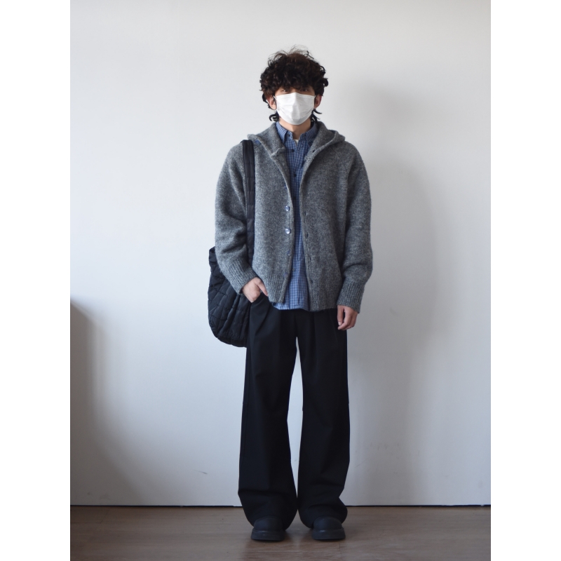 X1617连帽开衫重磅毛衣通勤外套