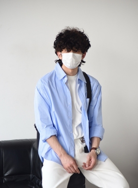 X1617 春秋新款休闲宽松基础简约百搭衬衫打底衬衣外套男士C3115