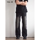 X1617美式 FX068 猫絮长裤 高街cleanfit显高宽松水洗牛仔裤 直筒个性