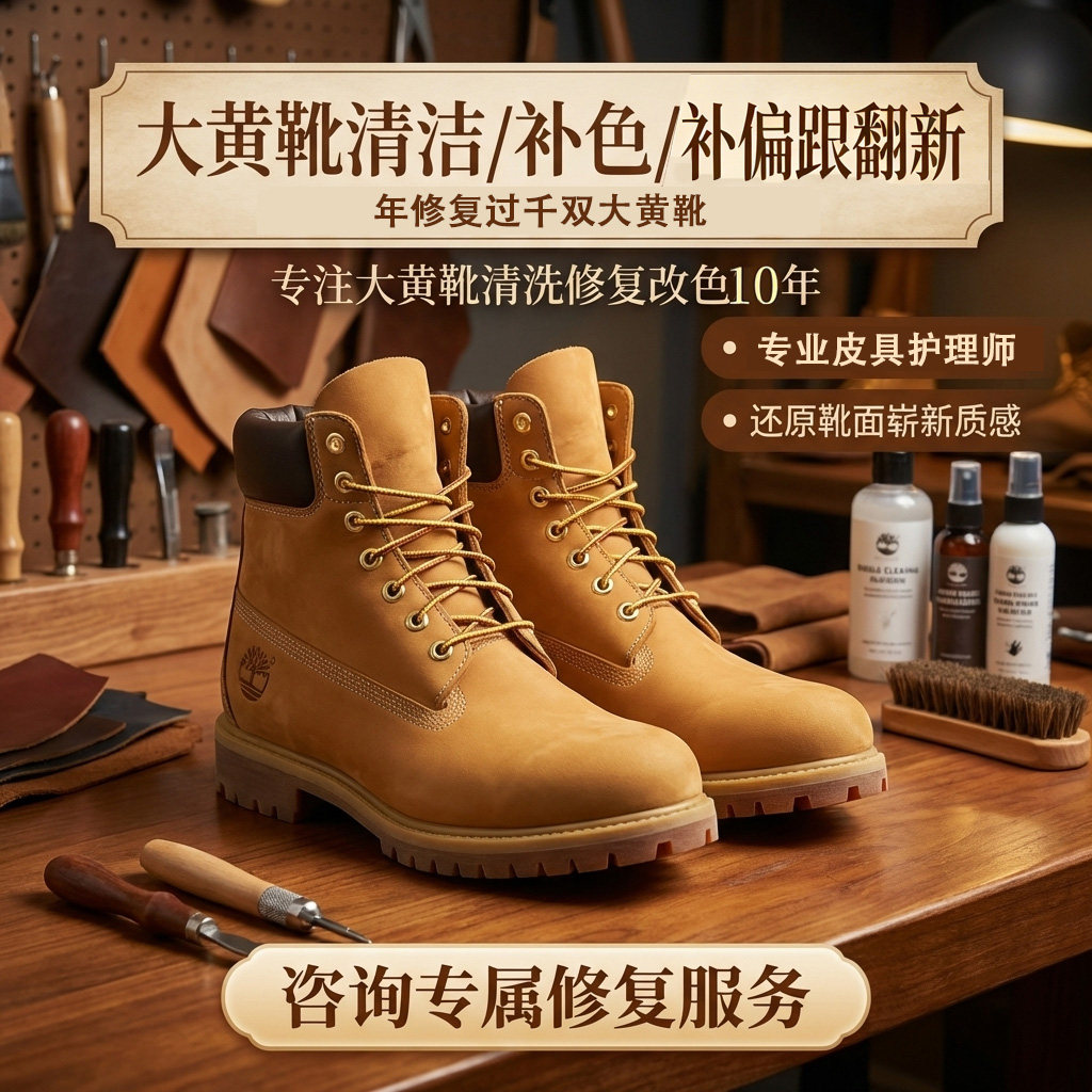 大黄靴鞋底专业修复鞋跟
