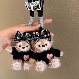 甜酷女孩雪莉玫包包挂件达菲熊汽车钥匙扣挂饰毛绒玩偶车挂礼物
