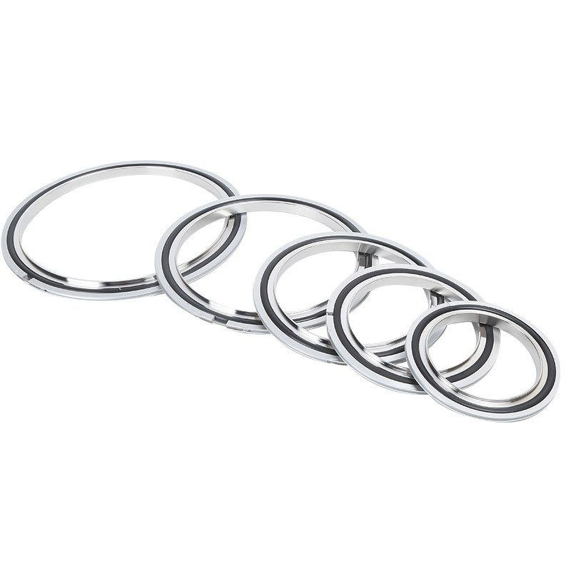 ISO不锈钢304支架 O型氟橡胶垫片密封 铝外圈环 Y套装真空配件