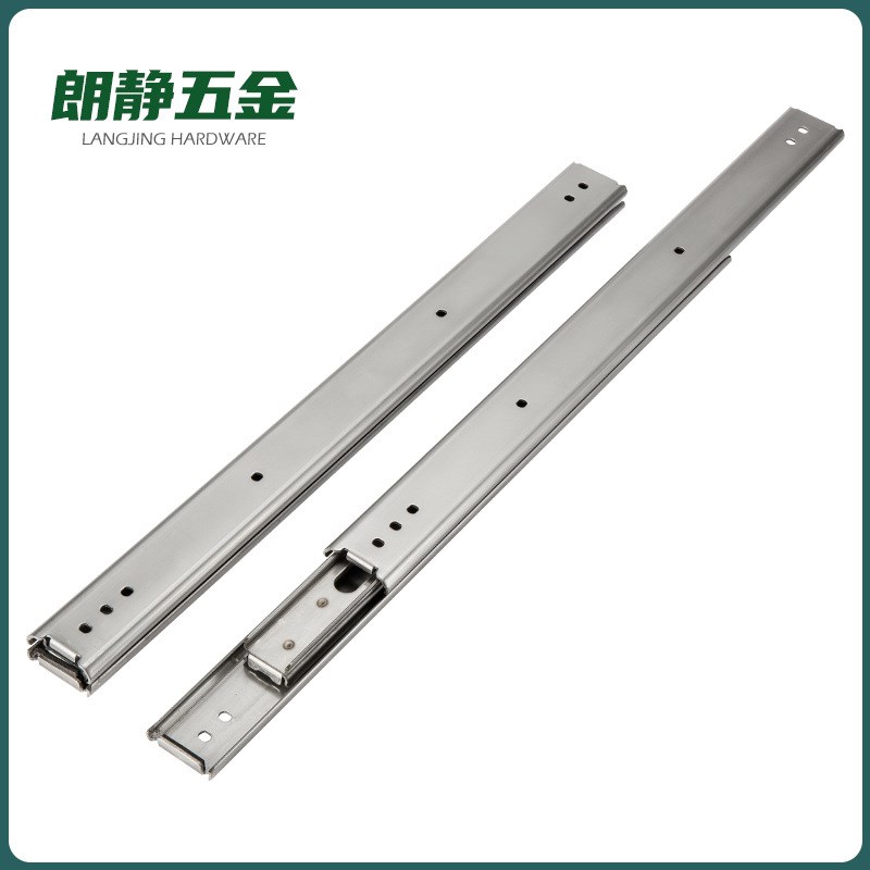 现货KC-c1251二节不锈钢滑轨KC-1252三节304不锈钢导轨35宽工业轨