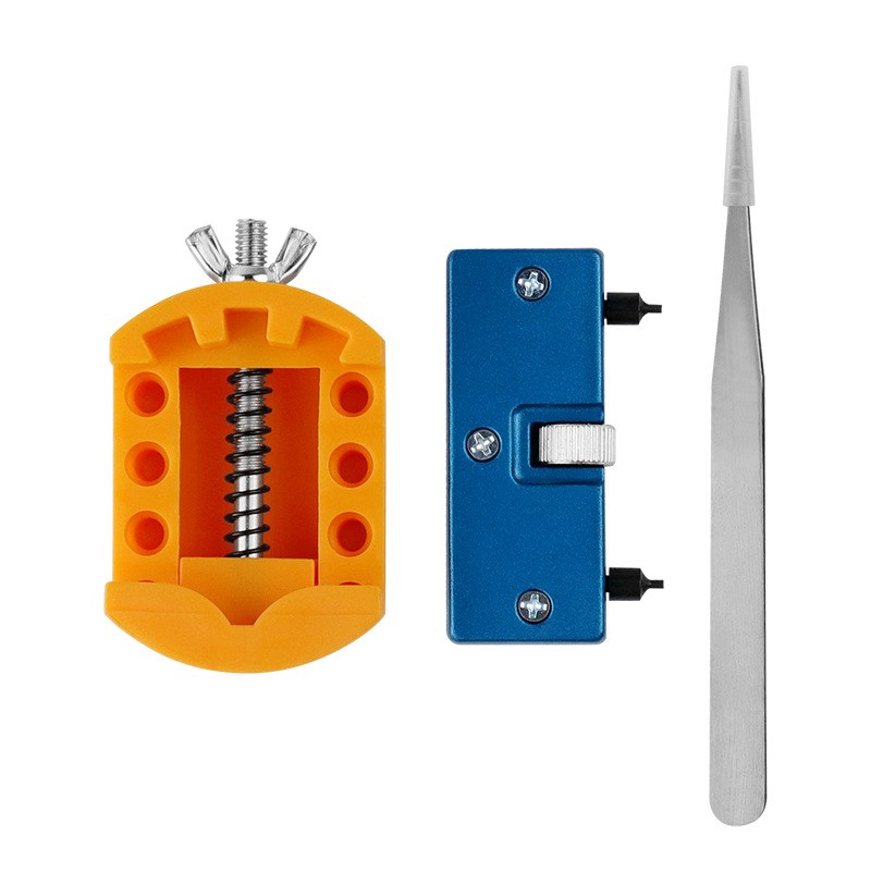 修表拆表工具三件套装手表开盖器/D镊子/手表固工具手表维修拆表