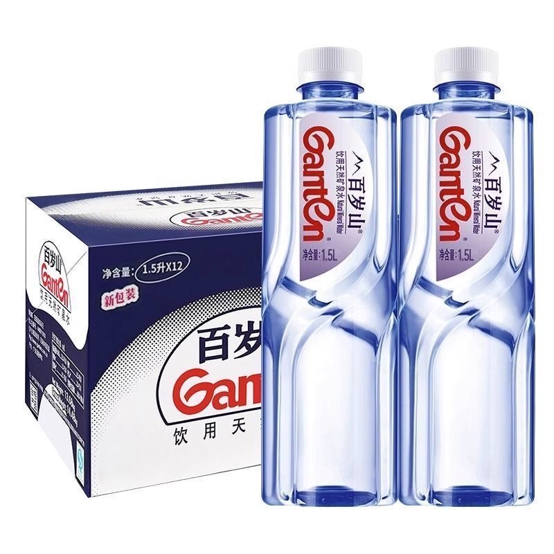 百岁山饮用天然矿泉水1.5升*12瓶整箱家庭办公大瓶饮用水