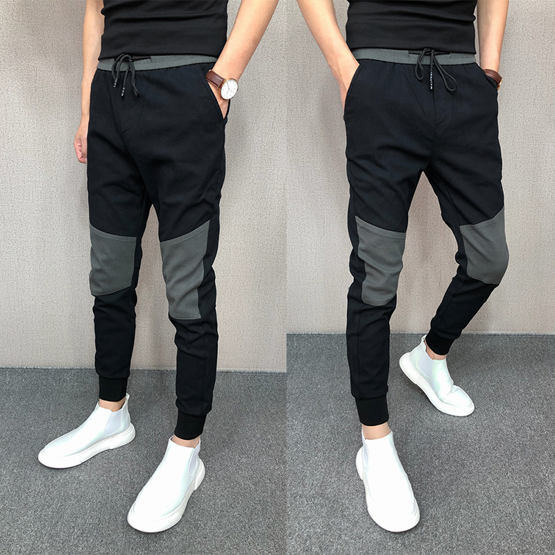 同款ins男士青年修身小脚休闲裤