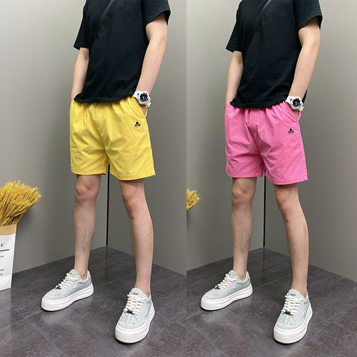夏季男士百搭多巴胺休闲五分裤