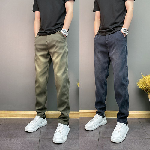 秋冬男士百搭弹力直筒长裤