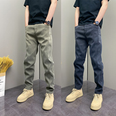休闲牛仔裤 2025春季 小脚裤 青年男士 高级原创潮流韩版 痞帅直筒修身