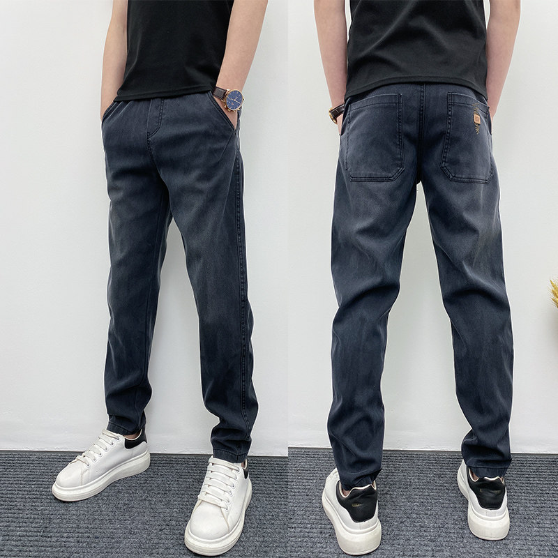 2026年春季新品潮流韩版时尚美式修身直筒水洗高街青年男士牛仔裤