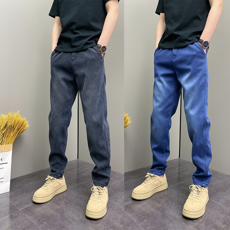 春季男士修身时尚弹力小脚裤