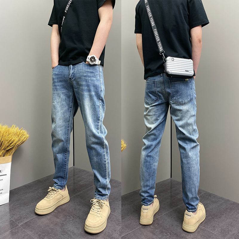 春夏修身时尚潮流韩版水洗牛仔裤
