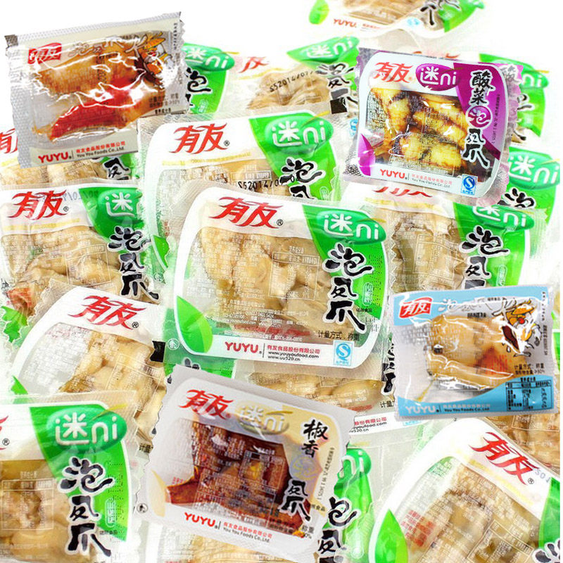 有友泡椒凤爪山椒柠檬味酸辣零食即食卤味休闲小吃追剧重庆特产