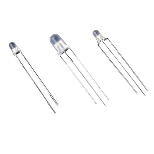 红绿双色LED灯珠3mm 5MM雾状红蓝 共阴/共阳 3脚 无极发光二极管