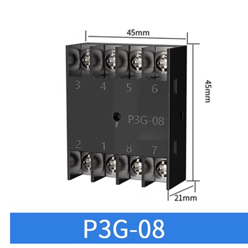 大一中间继电器底座PTF08APYF14A圆八角时间继电器底座PF083A11脚