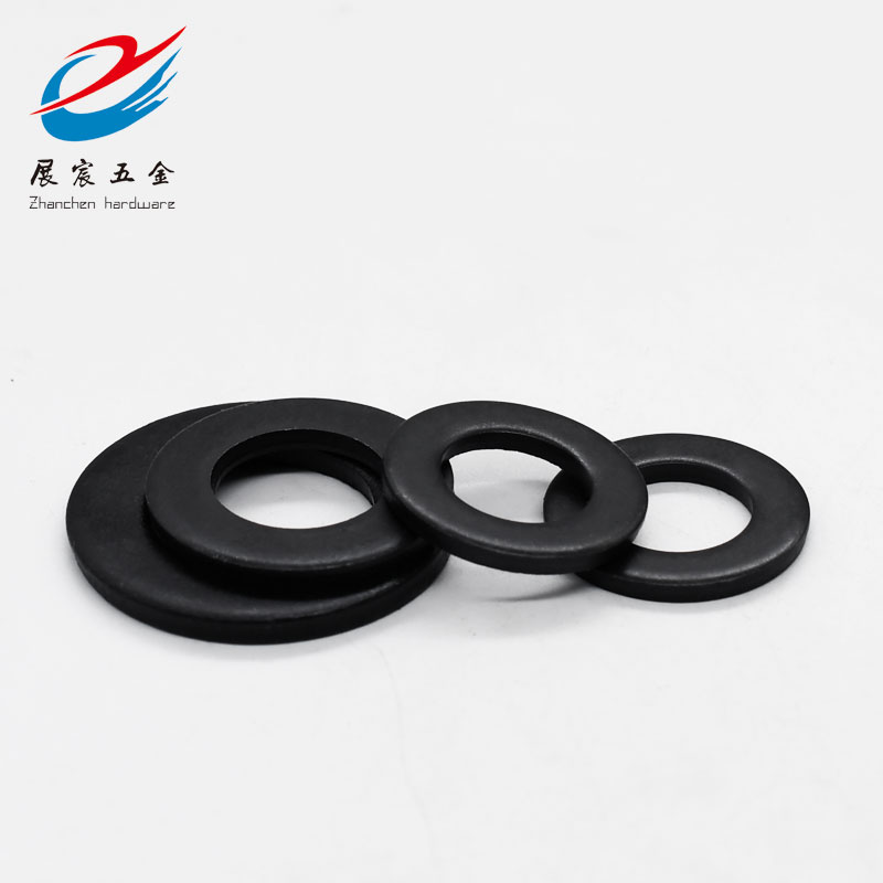 碳钢发黑平垫片GB97铁黑垫圈圆形华司介子金属垫子M3M45UM6M8-M48