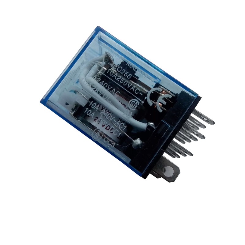 HH64P LY4NJJQX-13F 小型 中间 电磁继电器 DC12V 24V AC220V银点