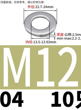 GB95镀锌平垫DIN126内孔加大垫圈ISO7091不锈钢304德标垫片M2-M36