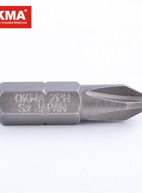 OKMA 螺丝刀十字超硬 工业级强磁风批头 高强度批头25mm