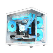 组装 12600kf海景房电竞游戏主机台式 电脑主机液冷全景侧透主机