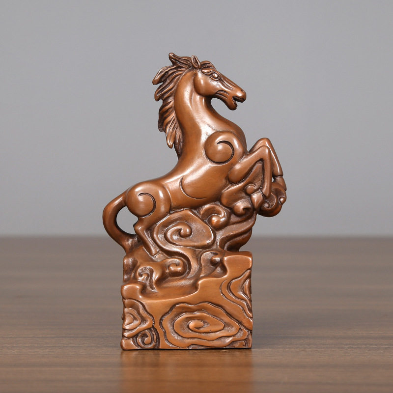 紫铜十二生肖摆件鼠牛虎兔龙蛇马羊猴鸡狗猪生日礼品客厅玄关装饰