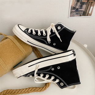 正品1970s经典款无标复古帆布鞋女限定男鞋网红情侣百搭高帮板鞋